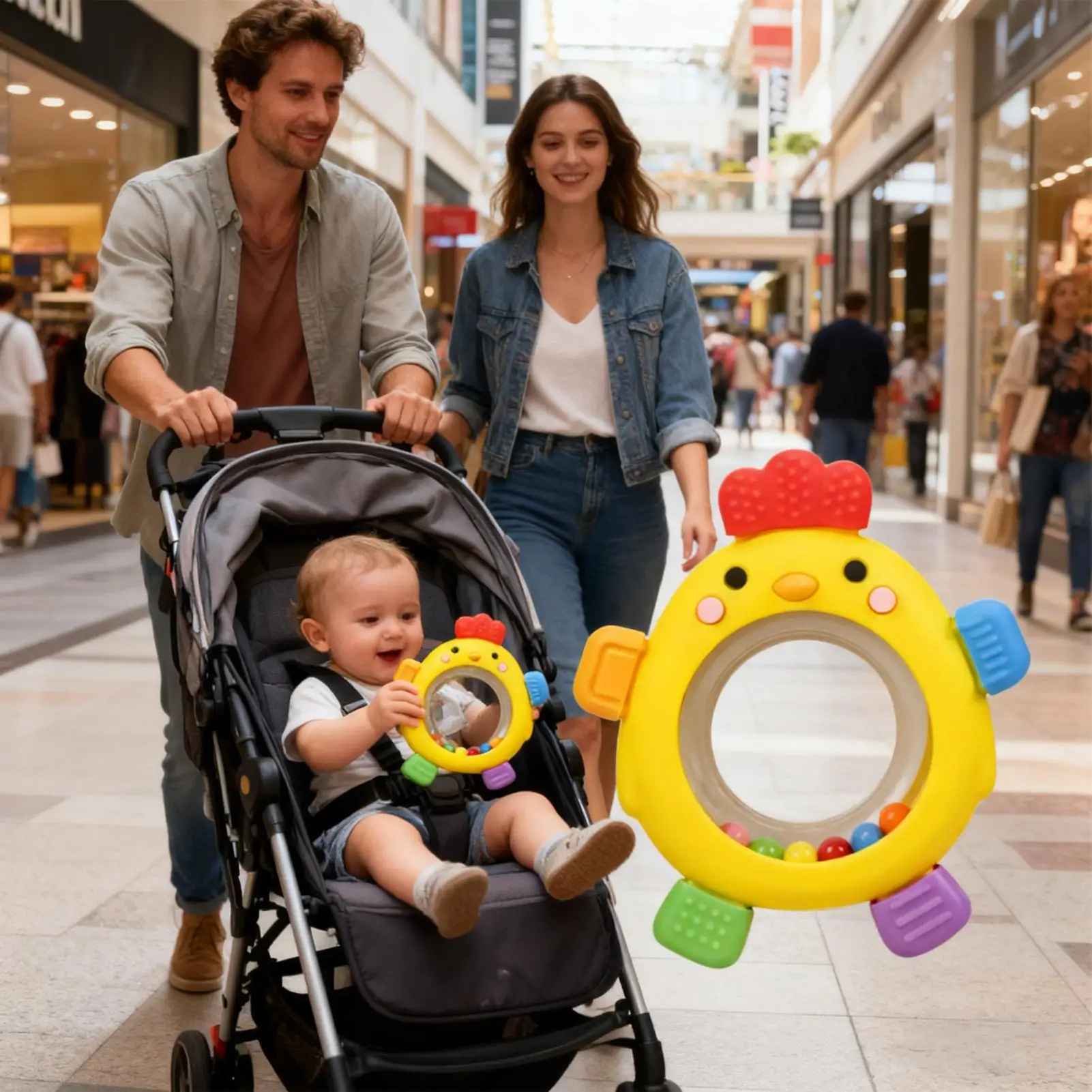 جديد شكل الفرخ سيليكون الطفل حلقة عضاضة القلق ألعاب التسنين 0-12 شهرا حشرجة الموت اللعب الحسية اللثة الإغاثة مهديء الطفل