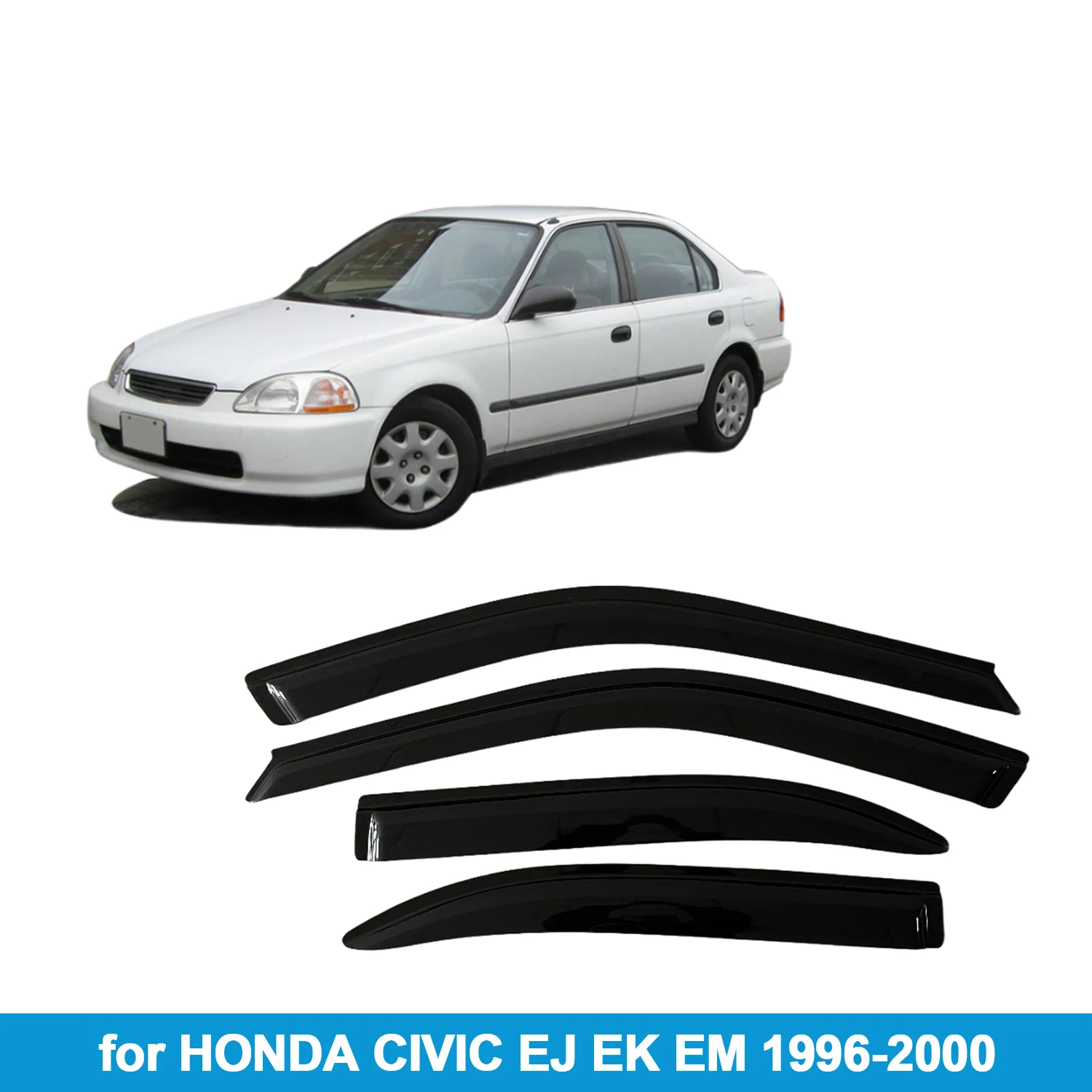 

Оконный козырек для HONDA CIVIC SEDAN EJ EK EM 1996-2000, защита от дождя, боковой дефлектор, защита от атмосферных воздействий, лента для наружного крепления