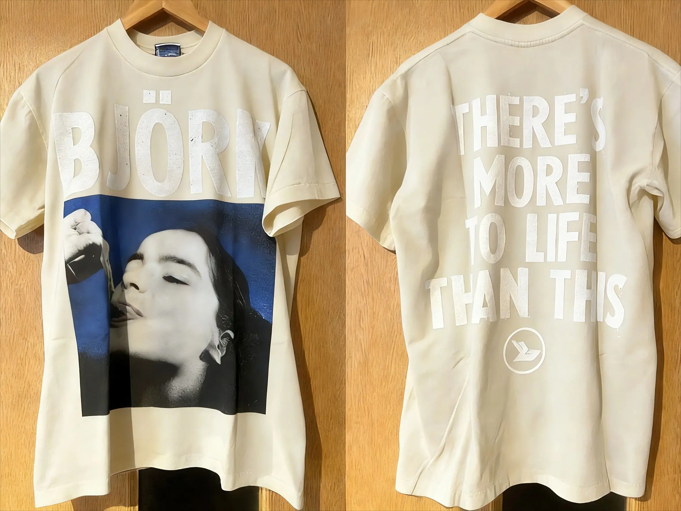 Vintage Rock T Shirt Summer New Model Bjork Rock Tour Concert High-Quality Fashion Tops Printed Round-neck Casual Loose T-Shirt