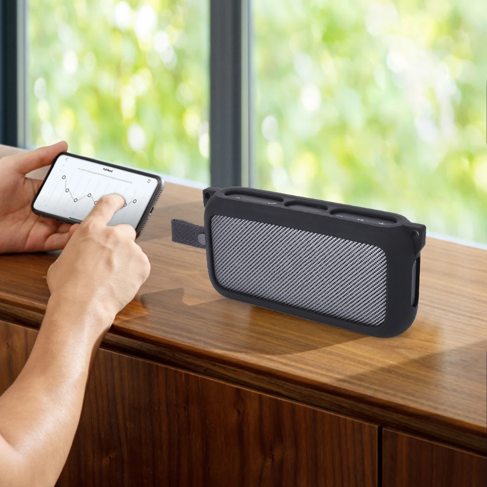 Protective Skin Case Washable Silicone Cover Case Shockproof Protective Cover with Shoulder Strap for Anker Soundcore Motion 300