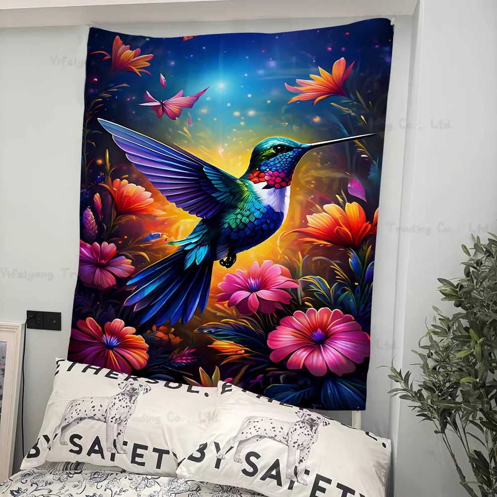 

Beautiful Colorful Birds Printed Large Wall Tapestry Indian Buddha Wall Decoration Witchcraft Bohemian Hippie Decor Blanket