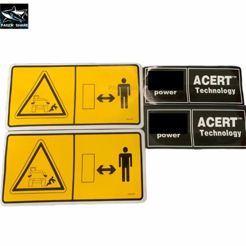 

For E313 E320 Stickers E323 E330 E336 Yellow Danger Safety Sticker With White Wdge Special Sticker