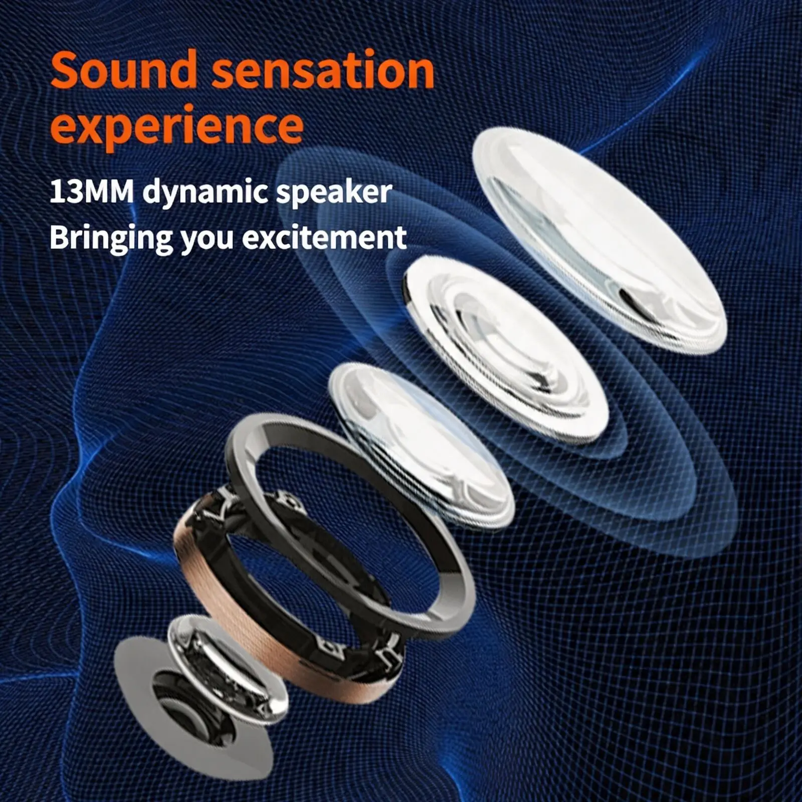 Zinc Alloy TWS Bluetooth 6.0 Earbuds Semi‑in‑Ear 13mm Dynamic Driver 350mah Case Type‑C IPX4 Waterproof Headset For Music Sports