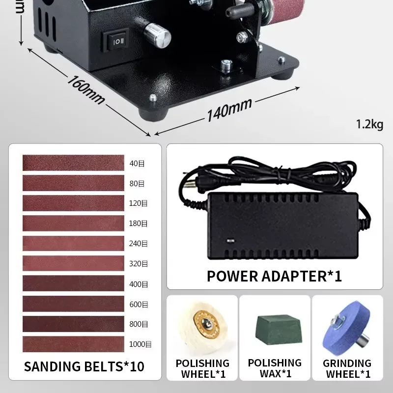 【New】Flow-Through Water-Cooled Knife Sharpener Fully Automatic Compact Electric Water-Cooled Belt Sander Knife Sharpening Wonder