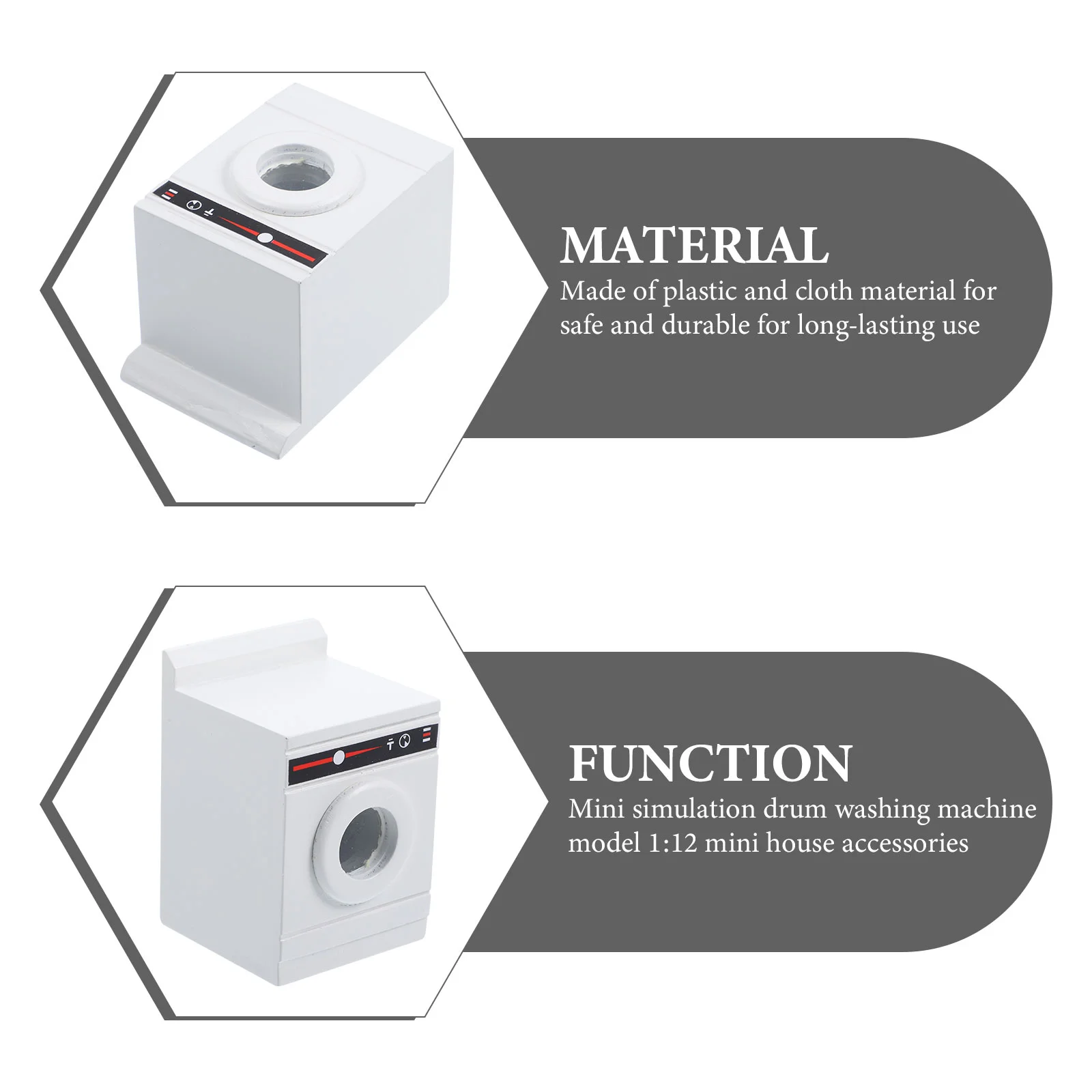 Mini Washing Machine Minihouse Washer Dryer Miniature Kids Toy Model Adornment Simulation Decorative Desktop Child