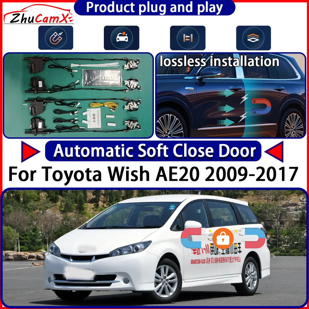 OEM Electric Door Lock Actuator for Toyota Wish AE20 2009-2017 Soft Close Door Kit Power Latch System Auto Pull Door Easy Close