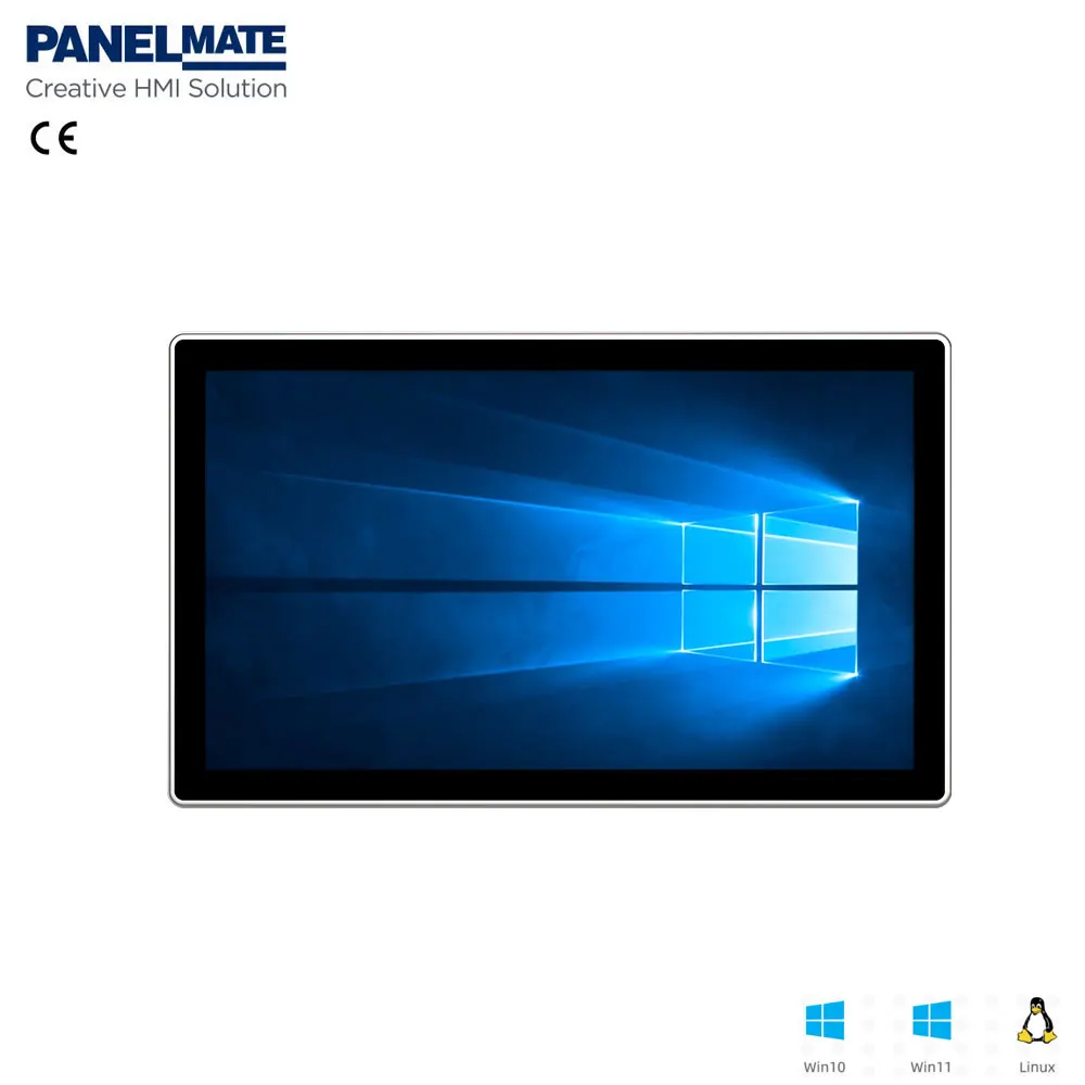 Industrial 21.5 Inch  J6412 Quad 1920x1080 IP65 Waterproof Fanless Industrial All in One Computers Touch Panel Industrial PC