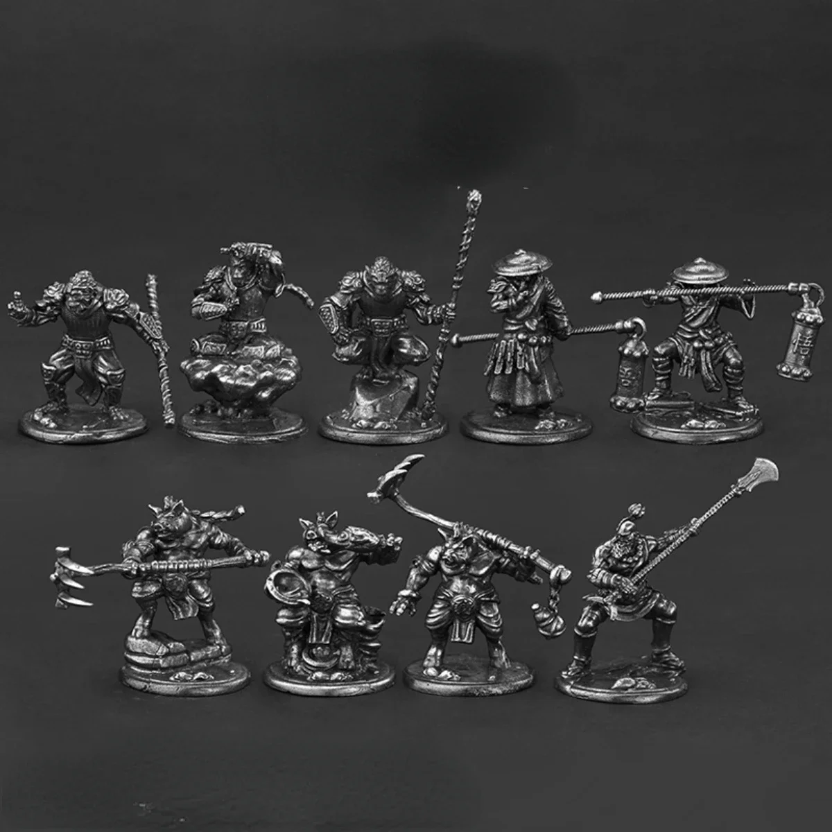 عتيقة الجنرالات الجنود عمل نماذج لجسم لعبة أنيمي القتال شكل معدني صغير النحاس المحارب آرتشر التماثيل الثابتة