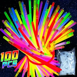 Colorful Fluorescence Sticks Multicolor Glowing in Dark Stick Bright Bendable Glow DIY Bracelet Necklace Glowsticks Party Decors