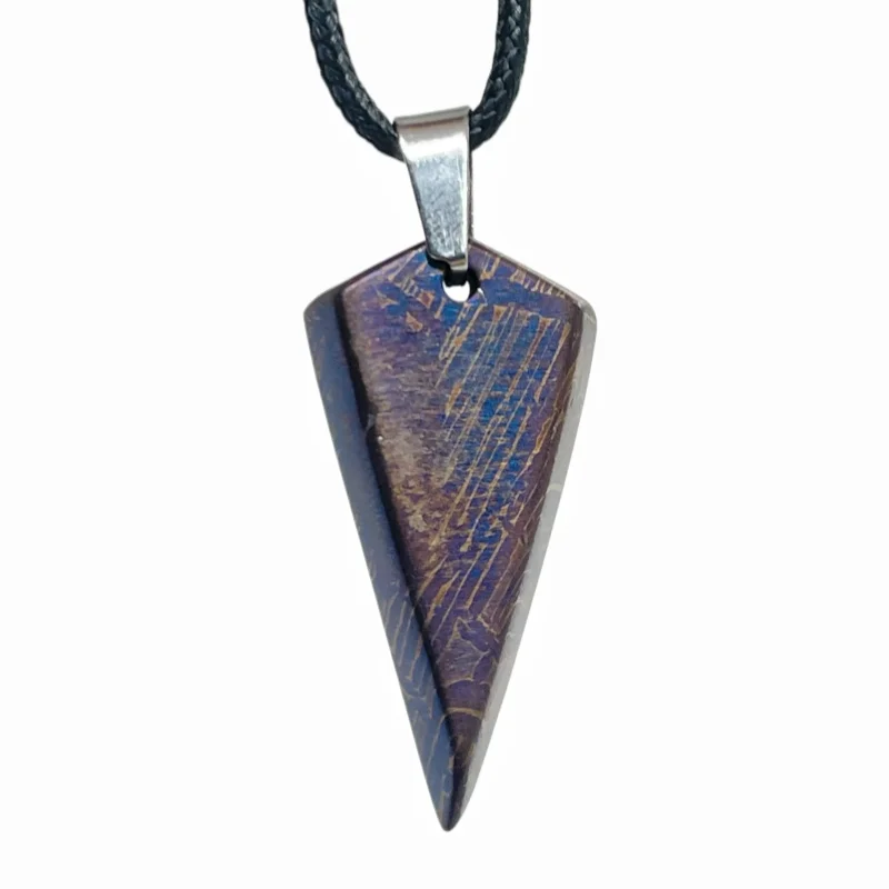 Genuine Muonionalusta Meteorite Triangle Arrowhead Pendant Fine Meteorite Collection Piece LK435