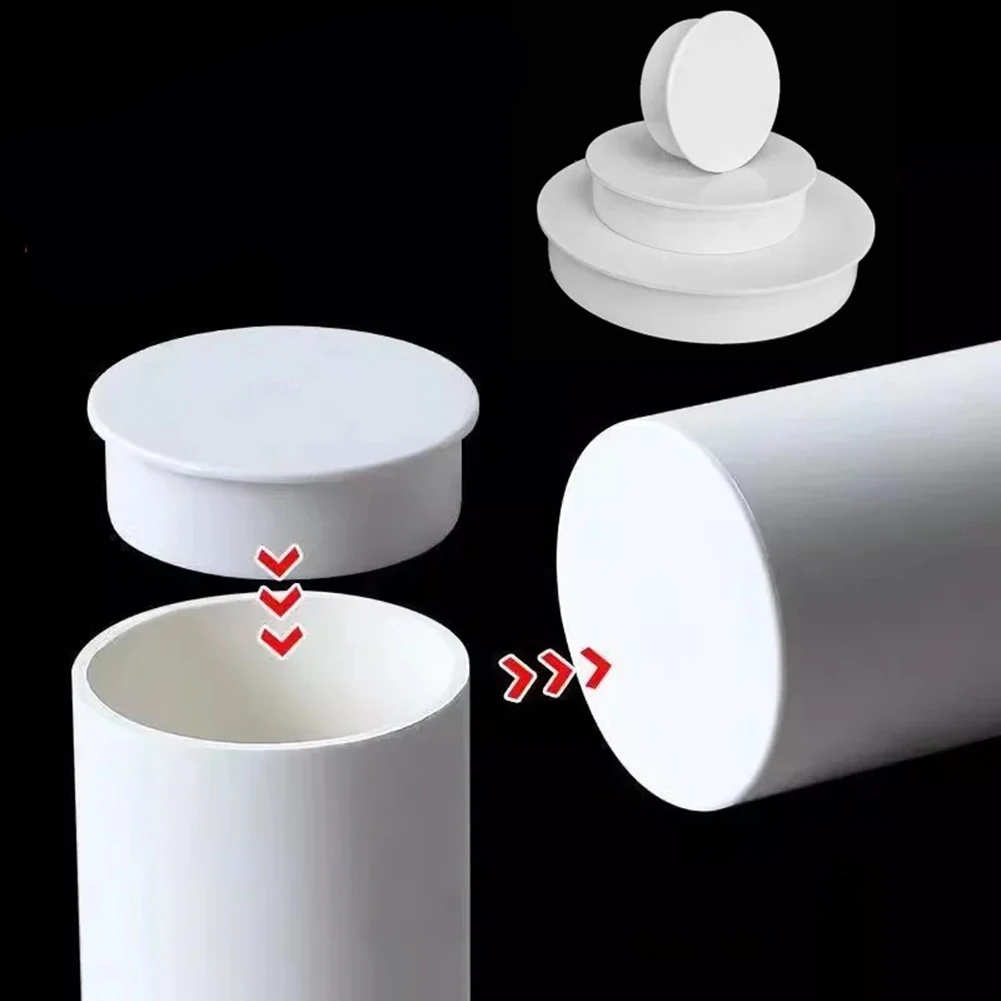 Thickened PVC Pipe Cap 50-160mm Inner Blocking Cap Sewer Pipe Protective Insert Plug Drainage Pipe Cover Pipe Cap Connectors