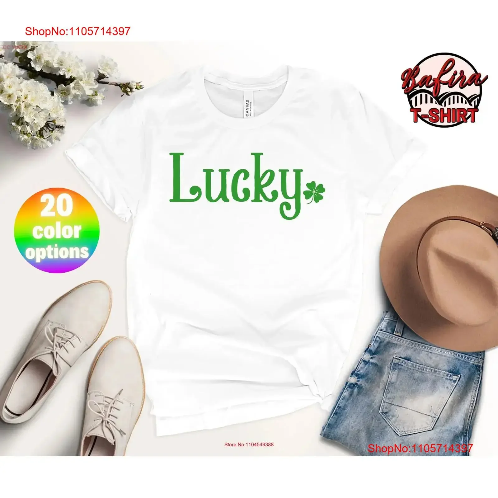 Lucky T Shirt Retro St Patricks Day Irish Pattys Shamrock vintage Washed fashion Breathable homme streetwear Stretched