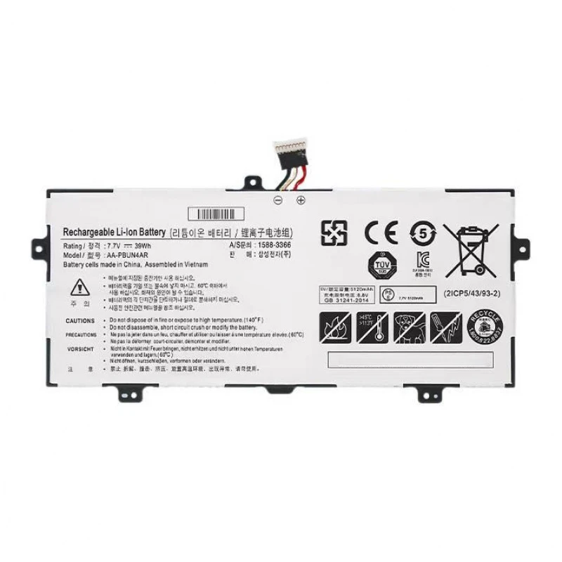 AA-PBUN4AR Compatible Laptop Battery for Samsung ATIV Book 9 Spin NP900X5L NP940X3L NP900X3L 7.7V 39Wh 4-Cell