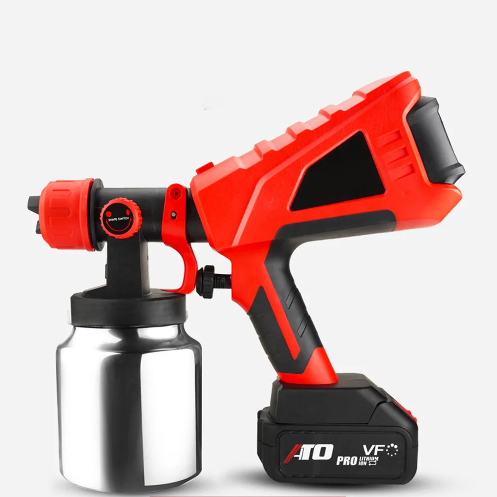 Spray Painter 24V/220V 600W 22Kpa High Power Home Electric Paint Sprayer with Battery 3 Nozzle Easy Spraying Airbrush Power Tool