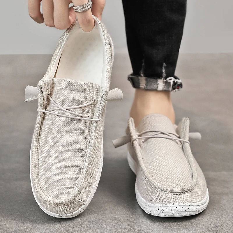 Brand Men Casual Shoes Fashion Denim Canvas Shoes Breathable Men's Walking Flat Shoes Outdoor Light Men's Shoes Vulcanize Shoes
