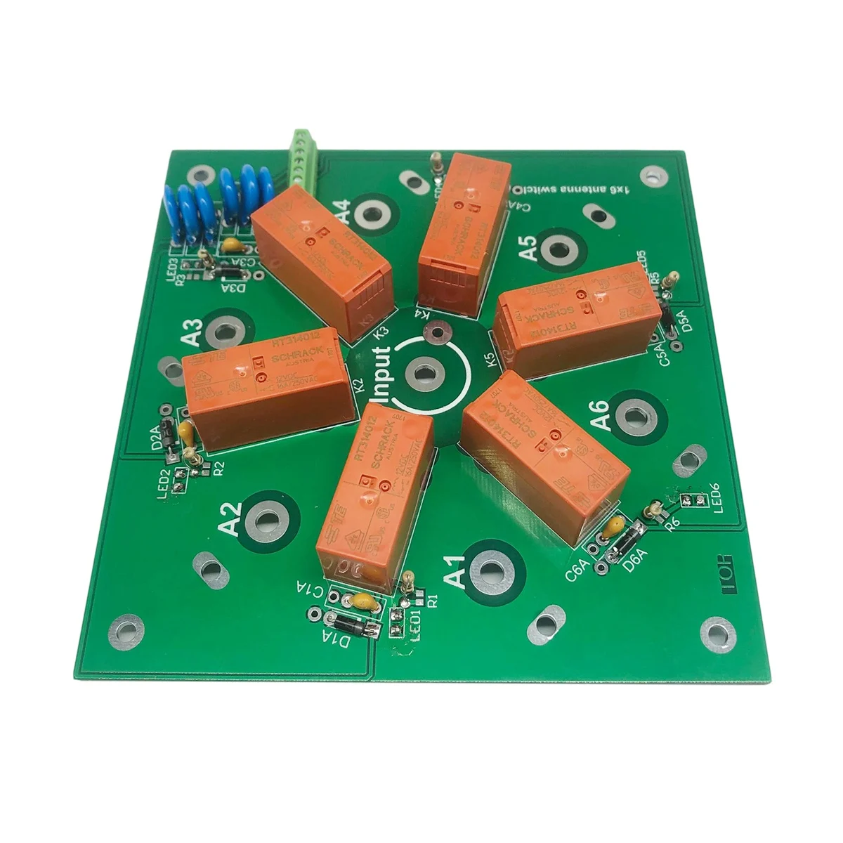 6:1 Coaxial Remote Antenna Switch Module SO-239 Finished Product 1.8MHz--60MHz