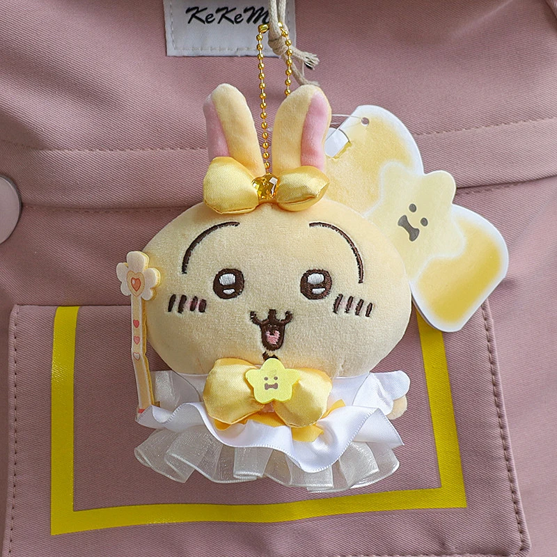 Japanese Kawaii Anime Shisa Usagi Hachiware Keychain Pendant Usagi Plush Toys Doll Backpack School Bag Keyring Charm Accessory - Image 3