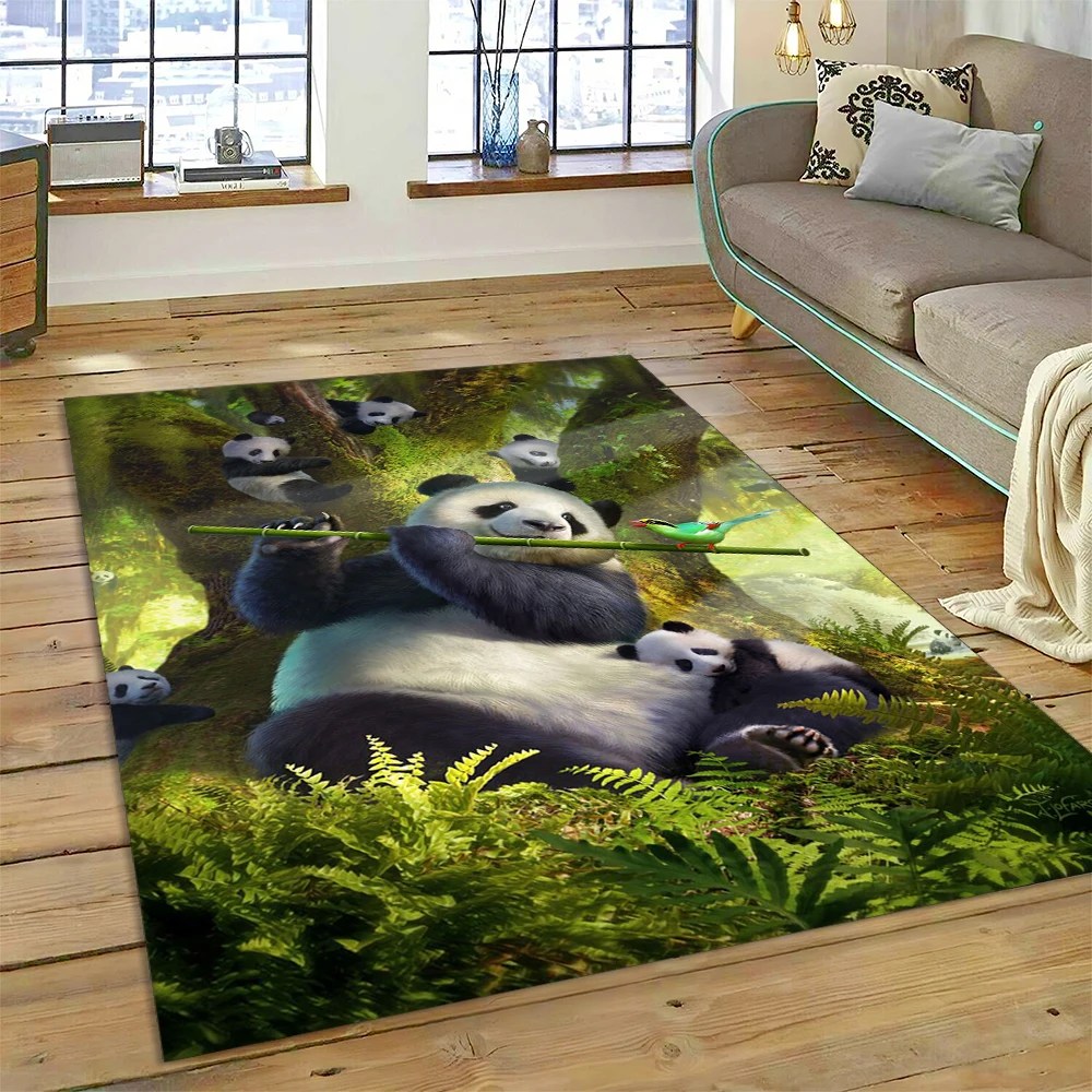 Cute Dream Panda Animal Cartoon Carpet Rug for Home Living Room Bedroom Sofa Doormat Decor,Kids Play Area Rug Non-slip Floor Mat