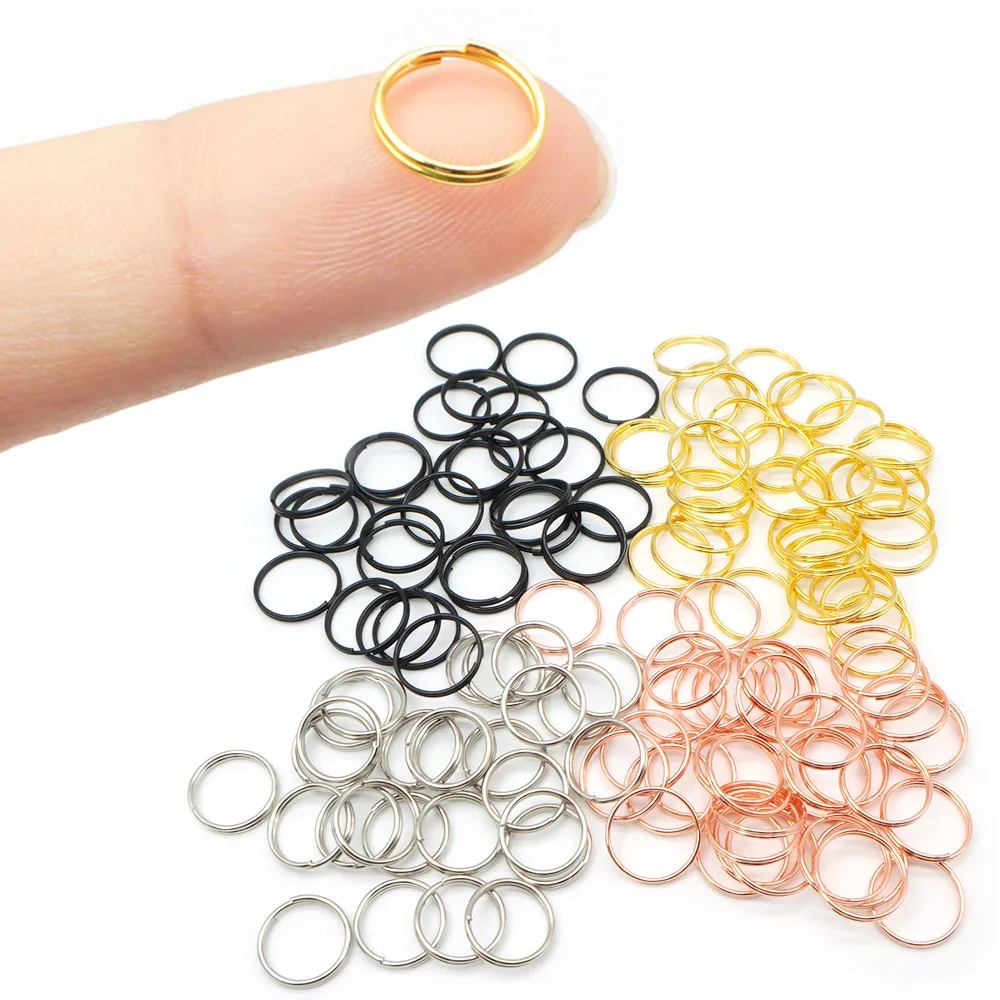 100 Stücke Heißer Verkauf Pet ID Tag 10 MM 15 MM Edelstahl Schlüsselanhänger Bunte Metall Charm Anhänger Liefert Zubehör – Detail 2