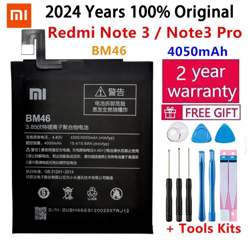 Original Battery For Xiaomi Redmi 3 3S 3X 4X 3 pro Note 3 5 5A 6 4A Pro Mi 5X BM46 BM47 BN30 BN31 BN45 Replacement Battery