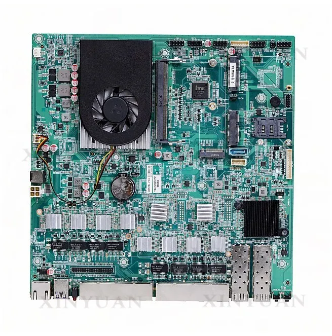 Server Multi-Port Motherboard QM618L with 8*i211-AT Gigabit 2*i350-AM2 Fiber LAN and 6th Gen CPU