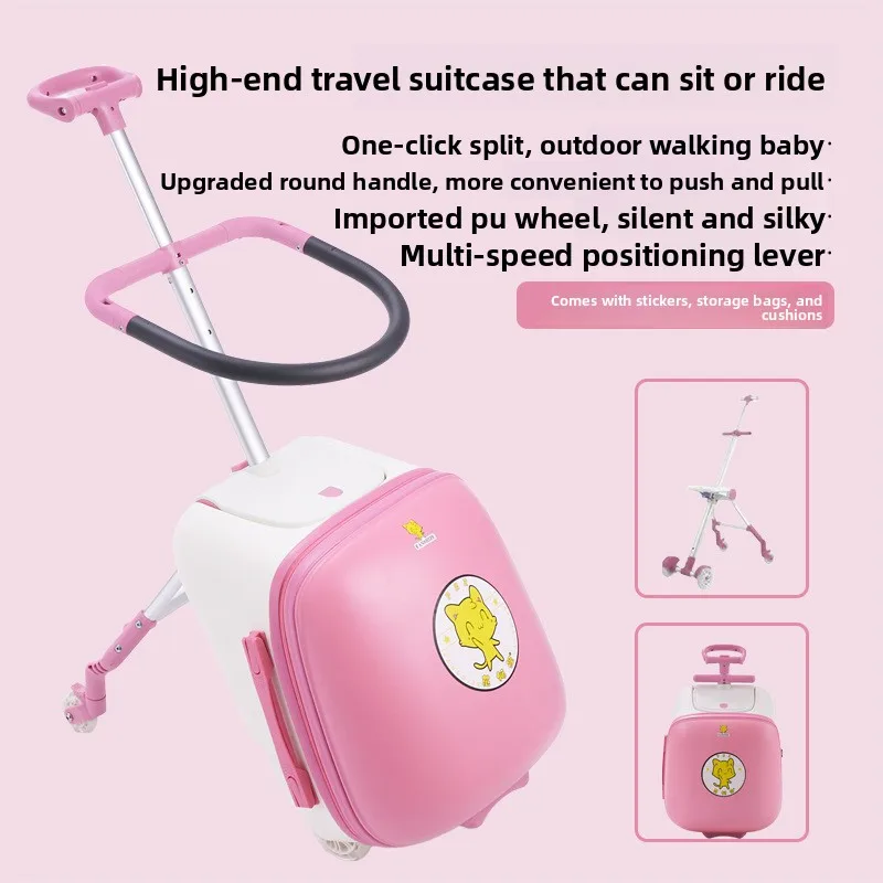 Walizka dziecięca do siedzenia i jazdy Chłopcy i dziewczynki Leniwe chłopcy Artefakt do chodzenia dla niemowląt Można włożyć w walizkę na kółkach dla niemowląt