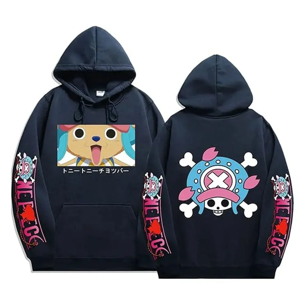 

Unisex One Piece Anime Hoodie Chopper Graphic Print Pullover Cotton Y2k Tops Streetwear Casual Mens Womens Autumn Winter 2025