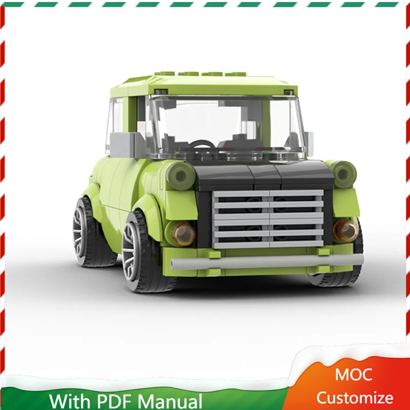 

242 шт., хит продаж, MOC, расширенная мини-зеленая модель автомобиля, строительные блоки, игрушки «сделай сам», развивающие игрушки для детей и взрослых, подарки-сюрпризы