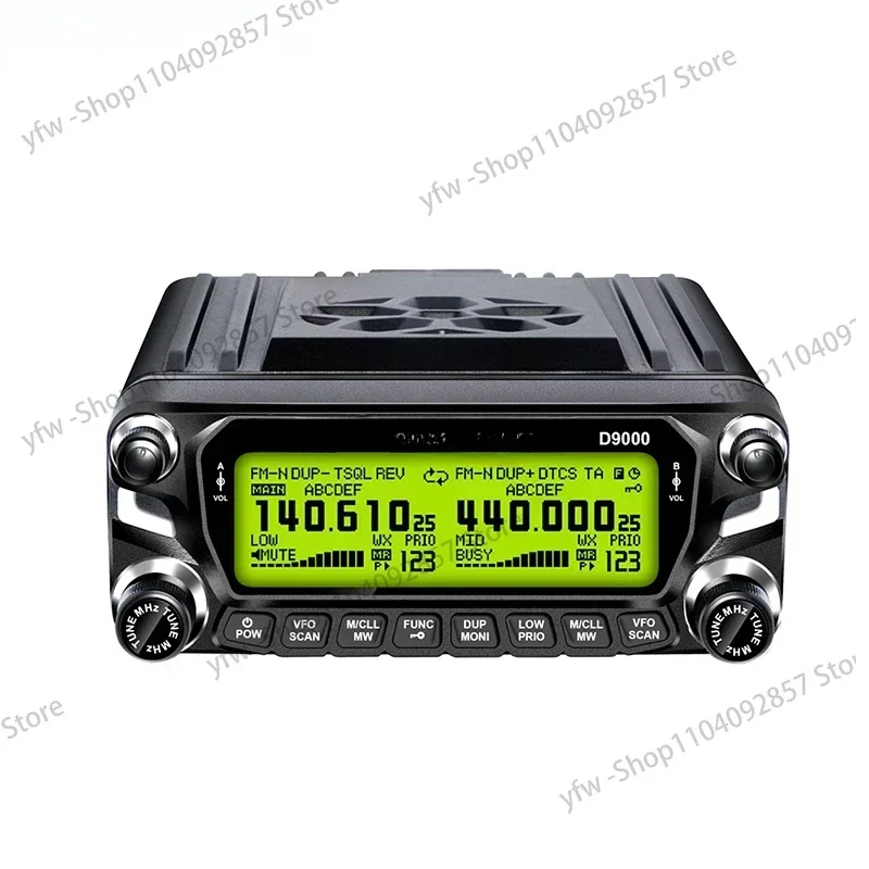 HF Ham Two Way Transceiver, D9000, 50W, UHF, VHF, 136-174,400-520MHz Zastone-Car Radio Station Walkie Talkie