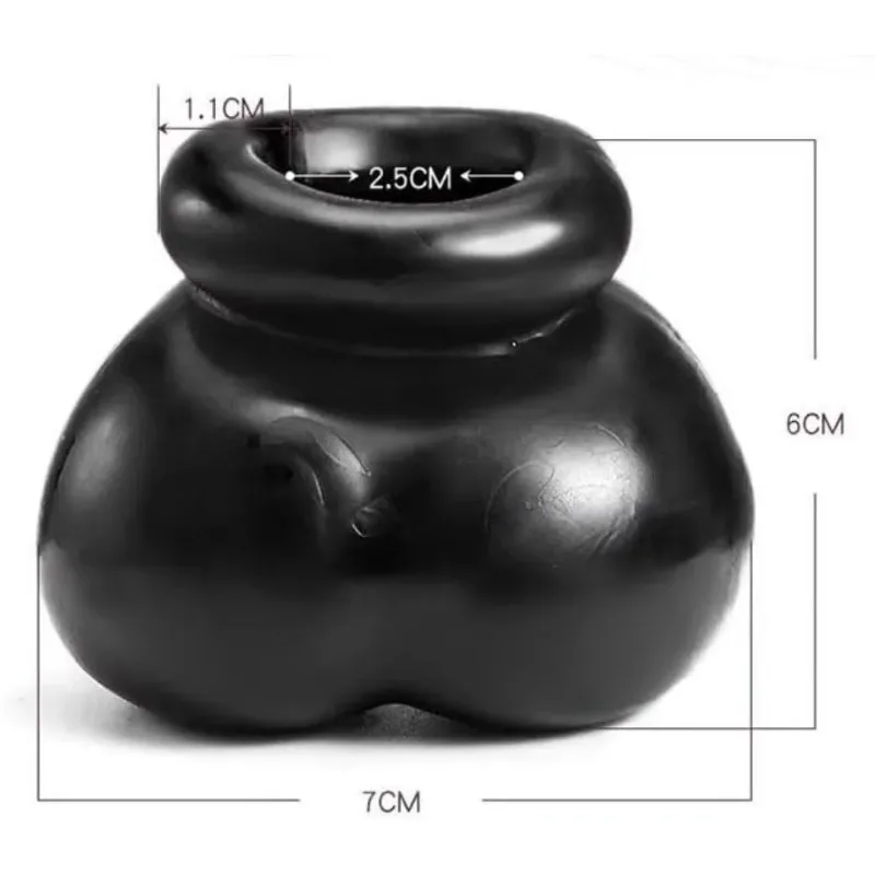 Men Chastity Cage Delay Ejaculation Penis Rings Dick Cock Ring Squeeze Ball Testicles Sack Bondage Sex Toy for Men Products 18+ view 3