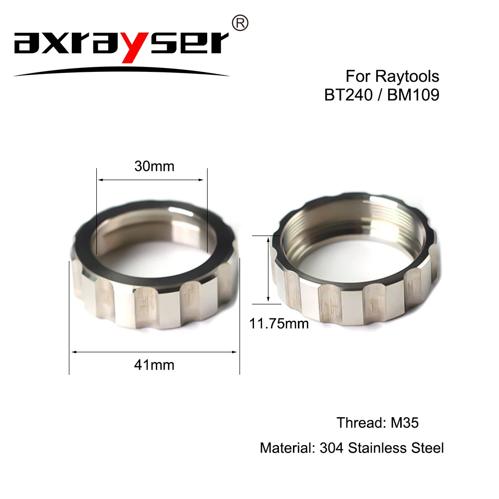 Imagem -04 - Raytools Fixar Anel de Travamento Suporte Cerâmico 304 Laser Cabeça Patrs para Bt240 s Bm109 Bm111 Máquina Corte Fibra Aço Inoxidável