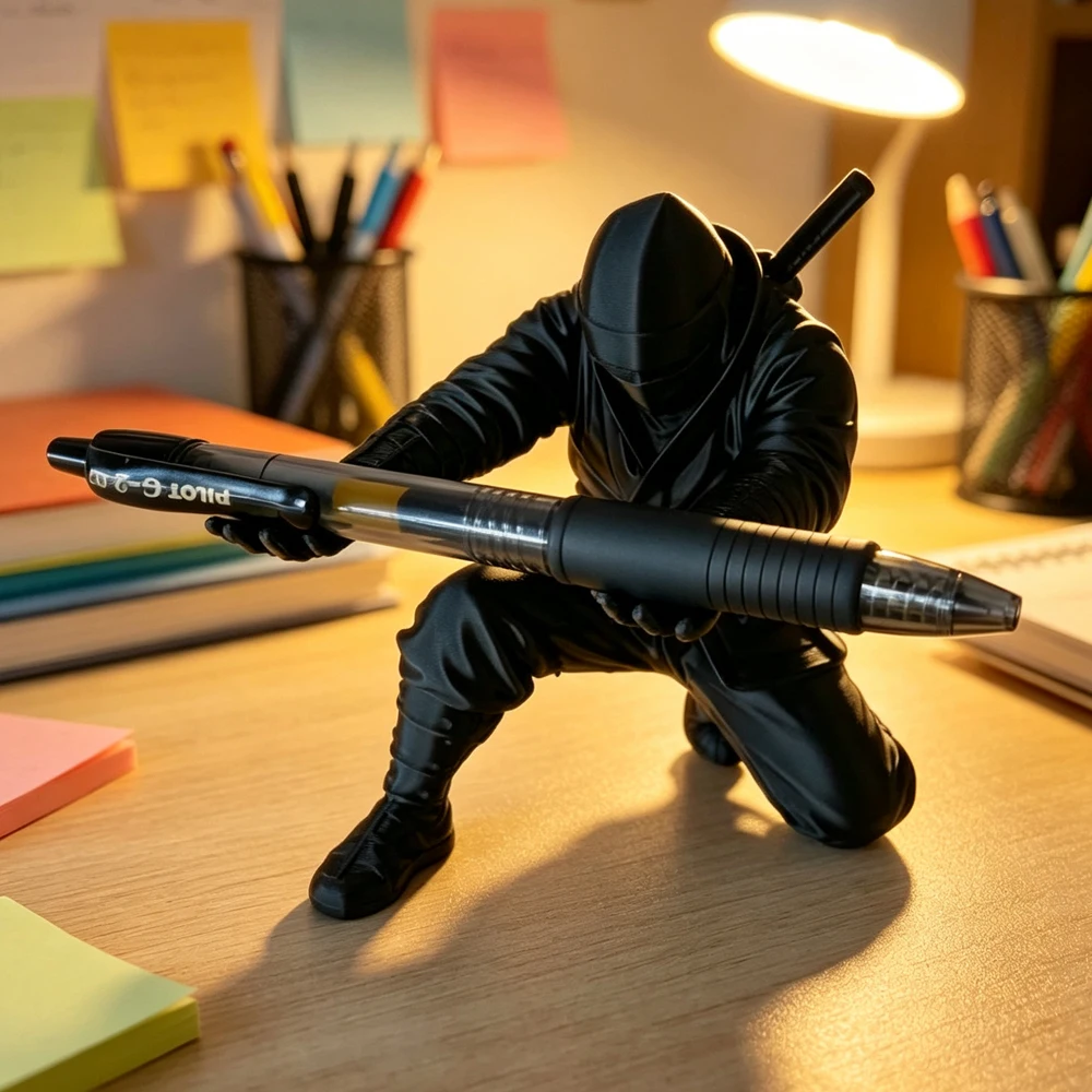 4 Stück/1 Stück Desktop-Kunst, 3D-gedruckter Stifthalter, einzigartige Figur, Schreibwaren-Organizer, Stiftfiguren, Schreibtischdeko, Bastelartikel zur Aufbewahrung von Stiften – Detail 1