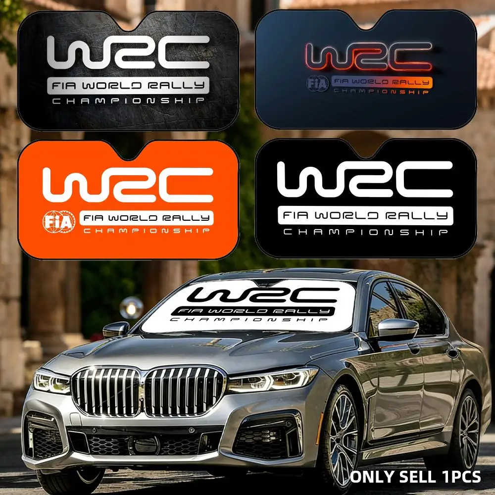 

Fashion Cool W-WRC Logo Sun Visor Foldable Aluminum Foil Car Windshield Sun Shade - UV Protection & Heat Insulation Visor