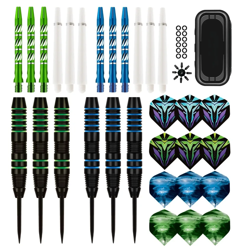 تحديث 6 قطعة/المجموعة التنغستن الصلب إبرة السهام هدية مجموعة صناديق مع طحن لعبة رمي السهام عالية الجودة المنافسة 22 جرام