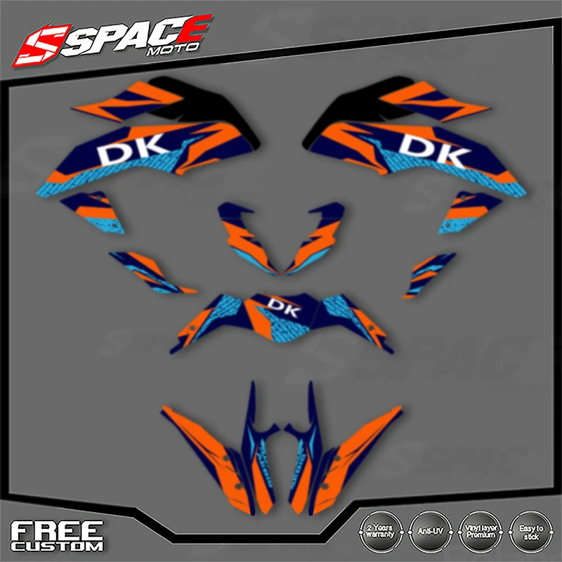 

SPACE Custom Motorcycle Graphics For KTM 2017 2018 2019 2020 DUKE 125 17-20 DUKE125 390 Decal Stickers Kits 010