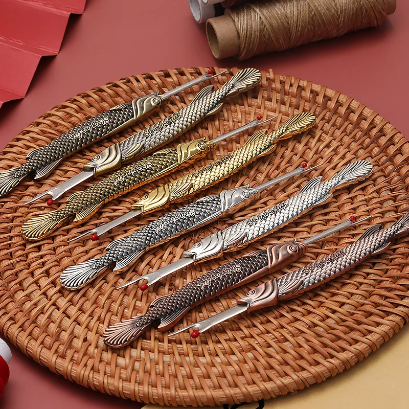 European Vintage Fish Seam Ripper Thread Pick Tool Cross Stitch Removal