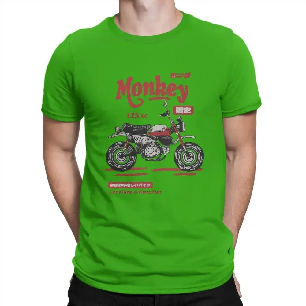 Honda Monkey Black Edition Classic Male\'s T Shirt Motorcycle Motor Race Summer Tops Men T Shirts Pure Cotton T Shirt Vinatge