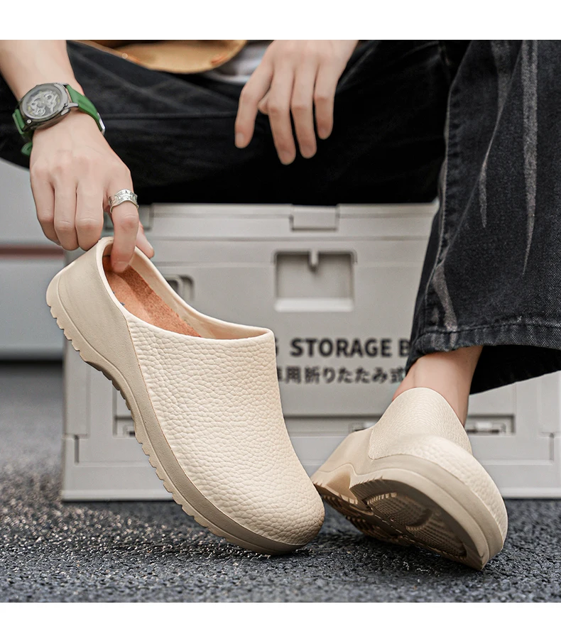 Hotel Kitchen Non-slip Oil-resistant Chef's Shoes Casual Flat Work Safe Men's Shoes Summer Breathable Comfortable Plus Size 47