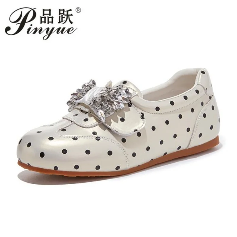 

2.5cm 4.5cm Women Spring New Internal Increase Mary Jane Shallow Mouth Shoes Round Toe Ladies Flats Handmade 35-40