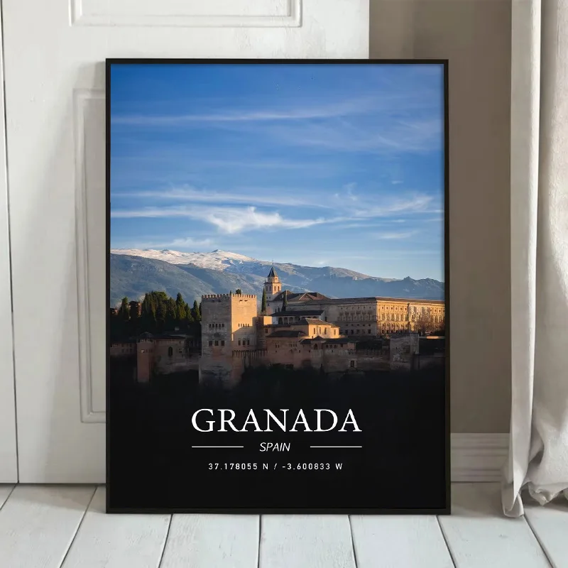 European City Landmark Canvas Painting London Paris Prague Scenery Wall Art Print Travel Souvenir Gift For Home Interior Decor