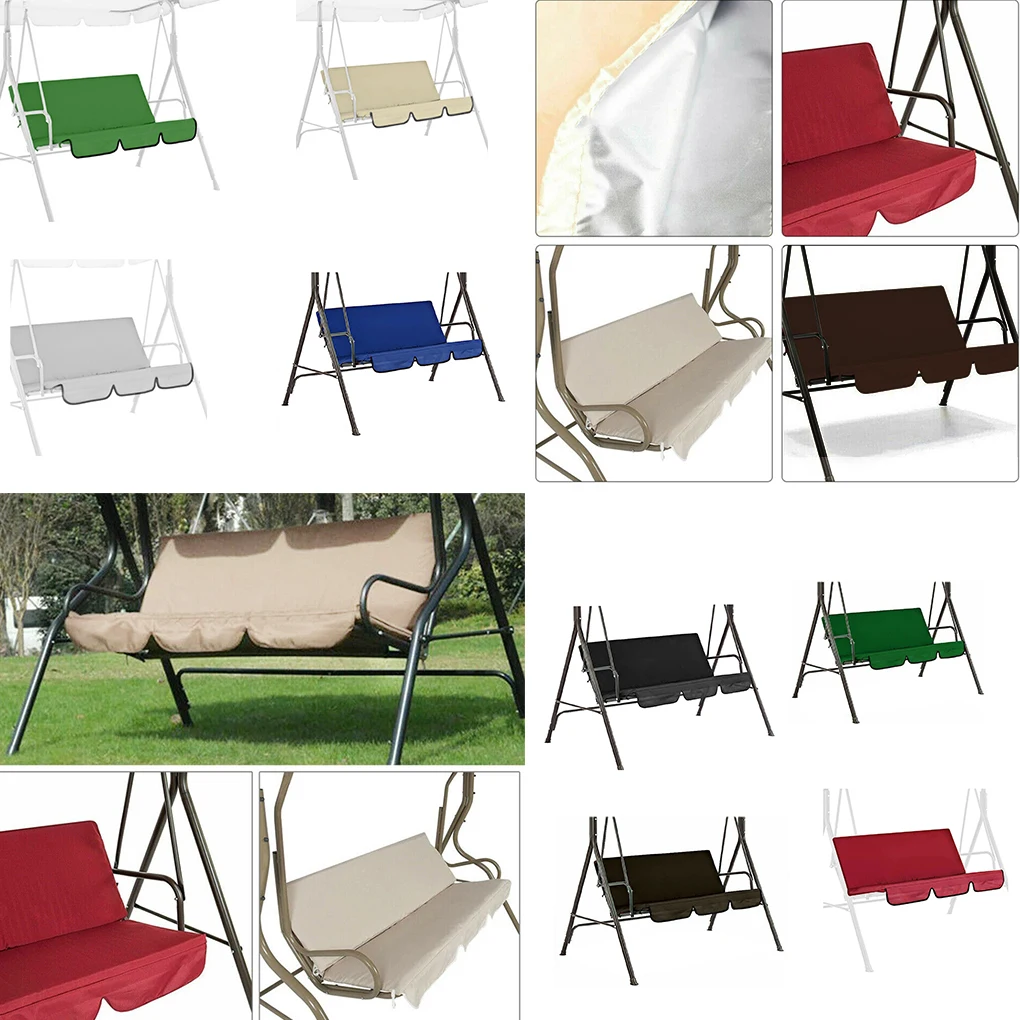 Swing Chair Cover Outdoor Garden Swing Chair Waterproof Dustproof Protector Seat Cover Blackish Green