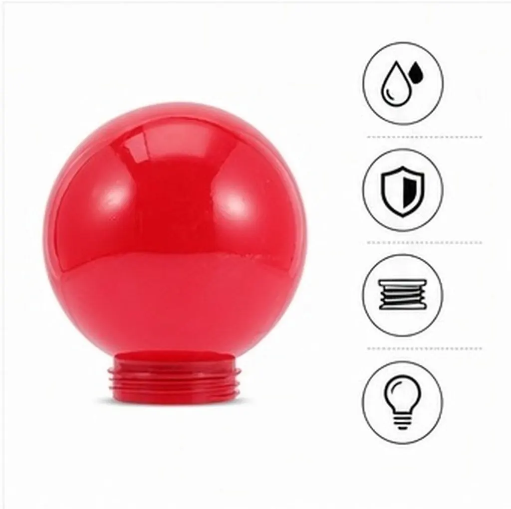 Waterproof Lamp Shade 20Cm Diameter Globe Replacement Outdoor Lampshade Acrylic Street Lamp Cover Dustproof Light Globe Cover