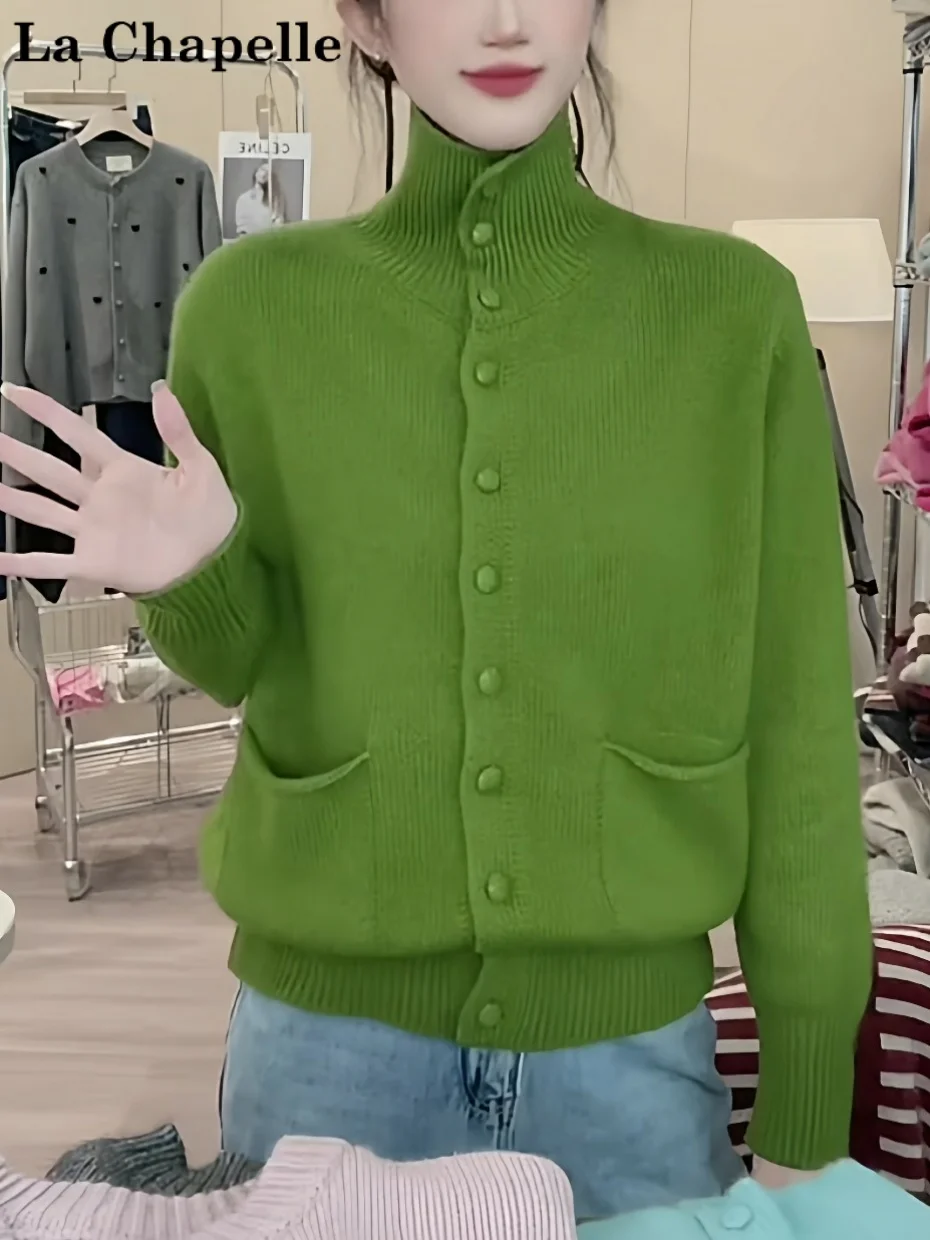 

La Chapelle een Knitted Sweater Women's Loose Outerwear Spring Autumn Winter Sli Comfortable Korean Sle Long Sve