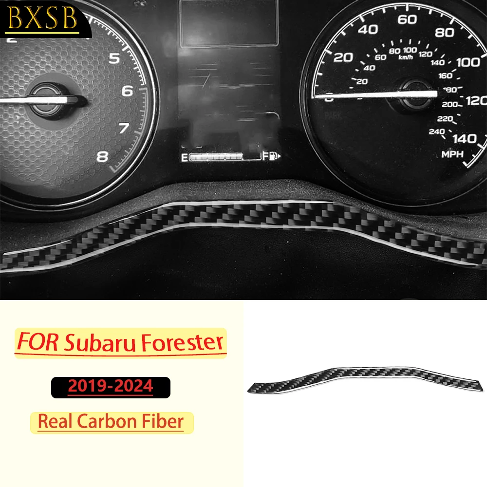 Real Soft Carbon Fiber For Subaru Forester 2019-2024 Car Speedometer Frame Trim Customizable Car Sticker Interior Accessories