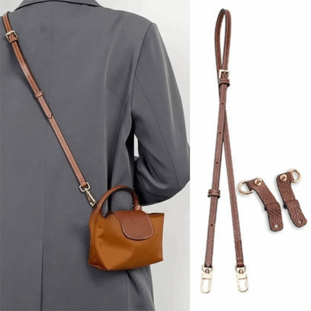 

Genuine Leather Bag Replacement Shoulder Strap Handmade Adjustable Crossbody Bag Strap Wear-resistant Damage Free Handbag Belt