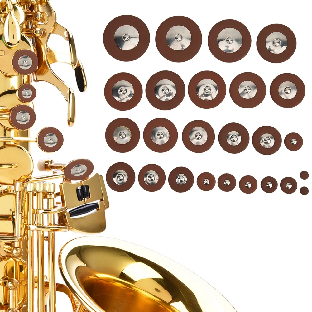 25-teiliges Saxophon-Lederpolster-Set in verschiedenen Größen für Tenorsaxophon