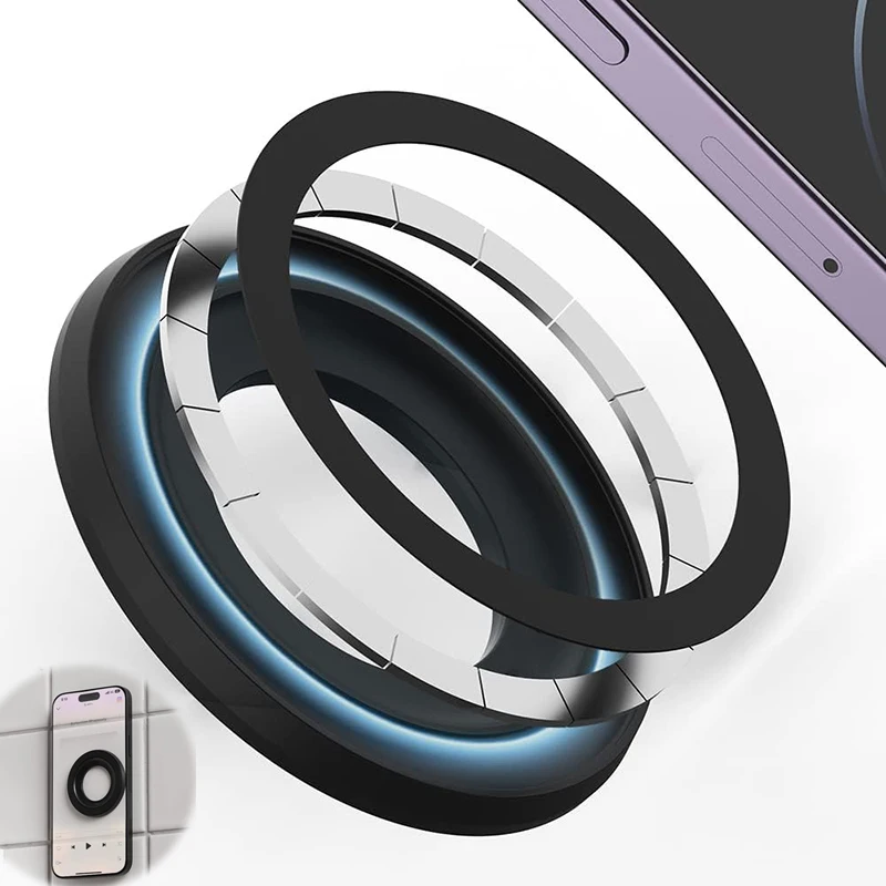 

Magnetic Car Wall Mount Magnet Ring Holder Stand for IPhone 15 Pro IPad Magsafe Adhensive Mobile Phone Round Magnet Stands
