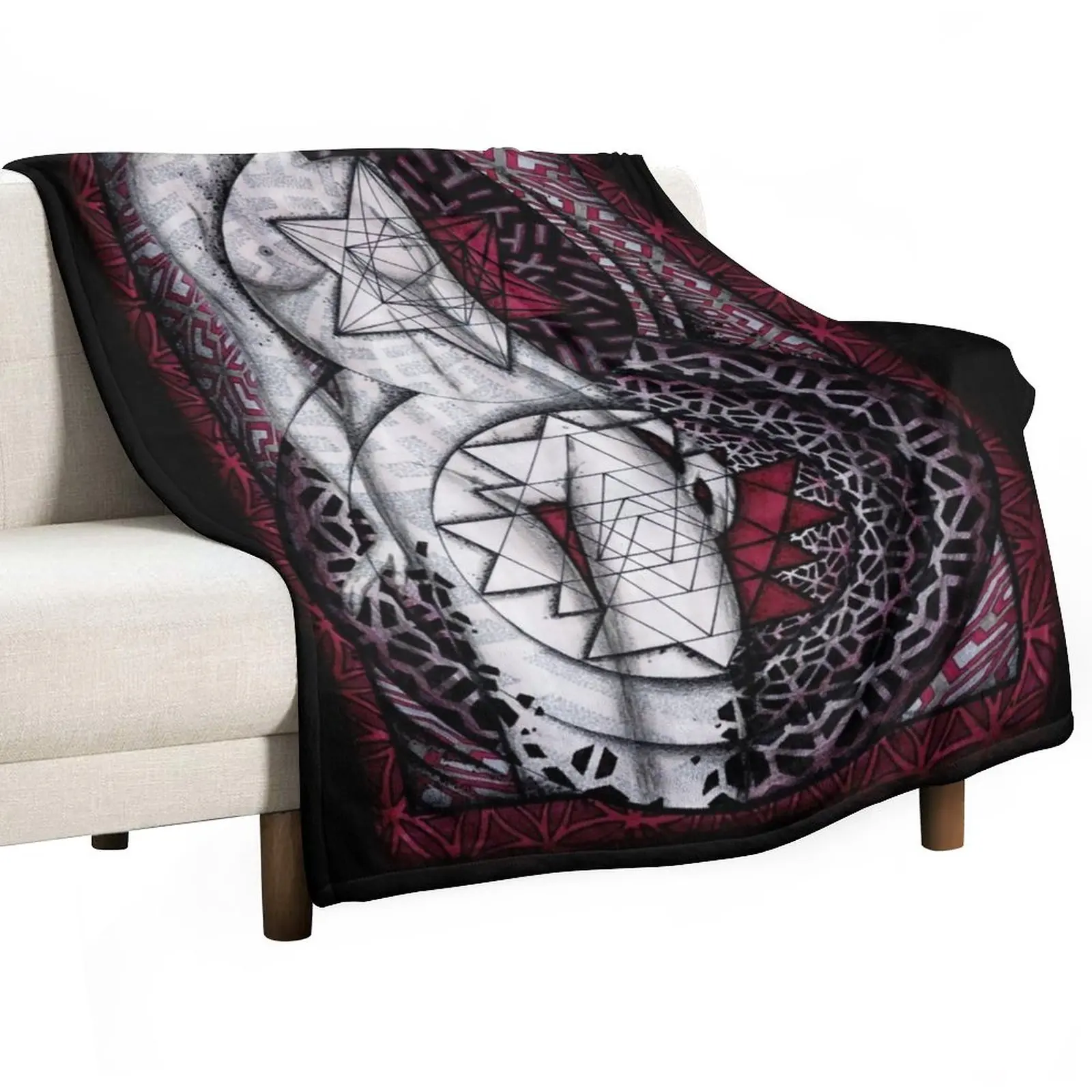 Interconnected Throw Blanket For Sofa Thin Dorm Room Essentials