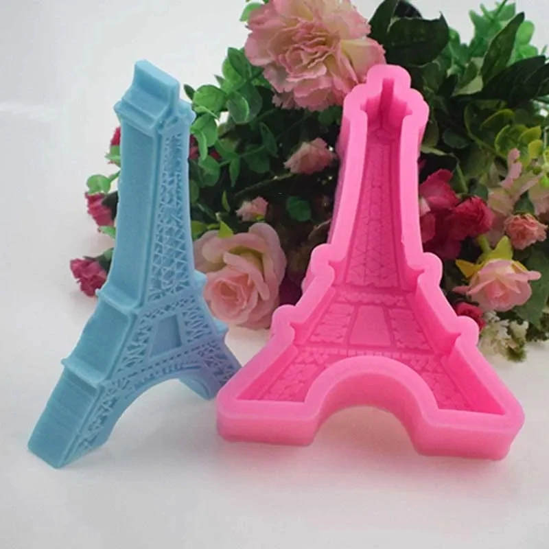 3D Eiffel Tower Silicone Candle Molds Handmade Tower Soap Gypsum Resin Casting Mold DIY Chocolate Cake Baking Tools Home Crafts