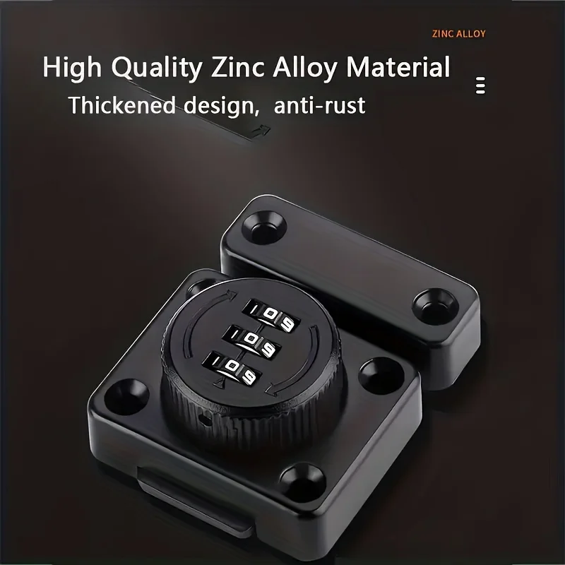 S1/2pcs No punching Combination Lock Latch Bolt Latch Door Hitch Sliding Door Lock Open Door Lock Room Door Ecurity Door Buckle